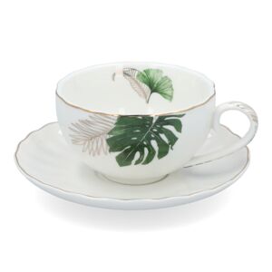 Exotique Porcelain Tea Cup and Saucer Multicolor 200ml Exotique Porcelain Tea Cup and Saucer Multicolor 200ml